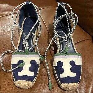 Tory Burch LAGUNA ESPADRILLE WEDGE size 9.5